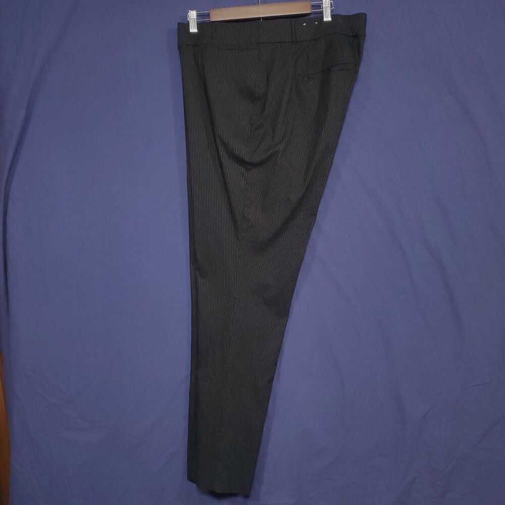 Lane Bryant Black Pin Stripe Dress Pants Trousers Size 18 Regular "The Allie" - Picture 2 of 14